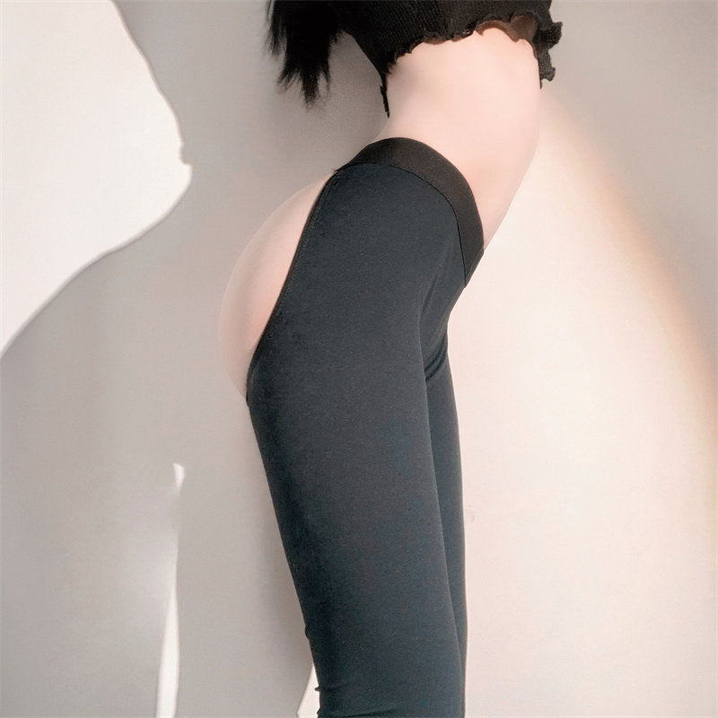 性感低腰弹力修身露臀露出打底裤