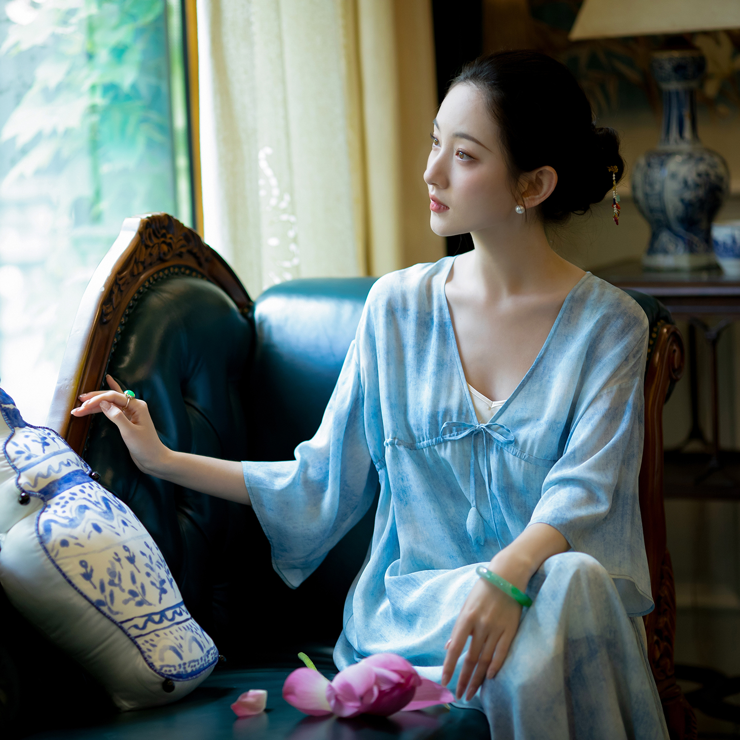 风眠云镜丨一城风絮丨系带连衣裙