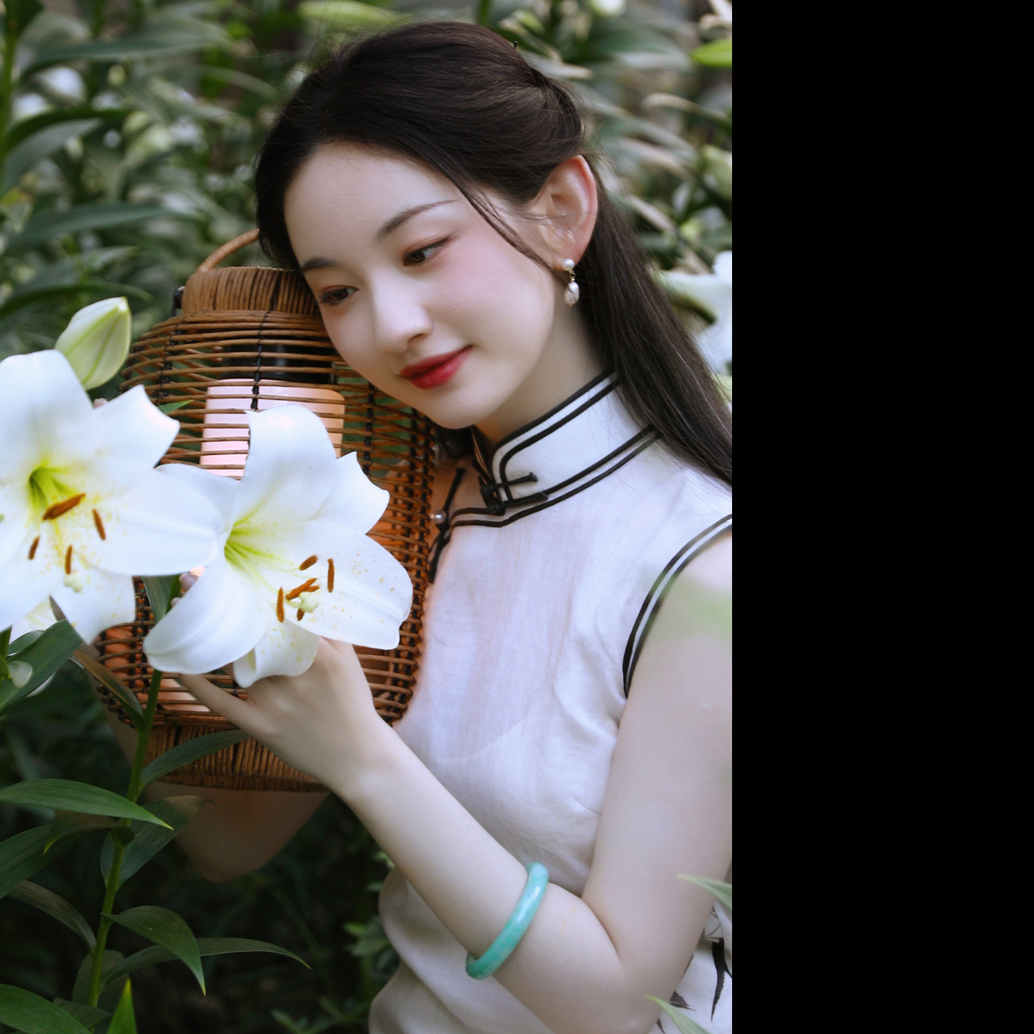 竹风写意丨一城风絮丨春夏米色复古民国风无袖天丝麻印花旗袍日常