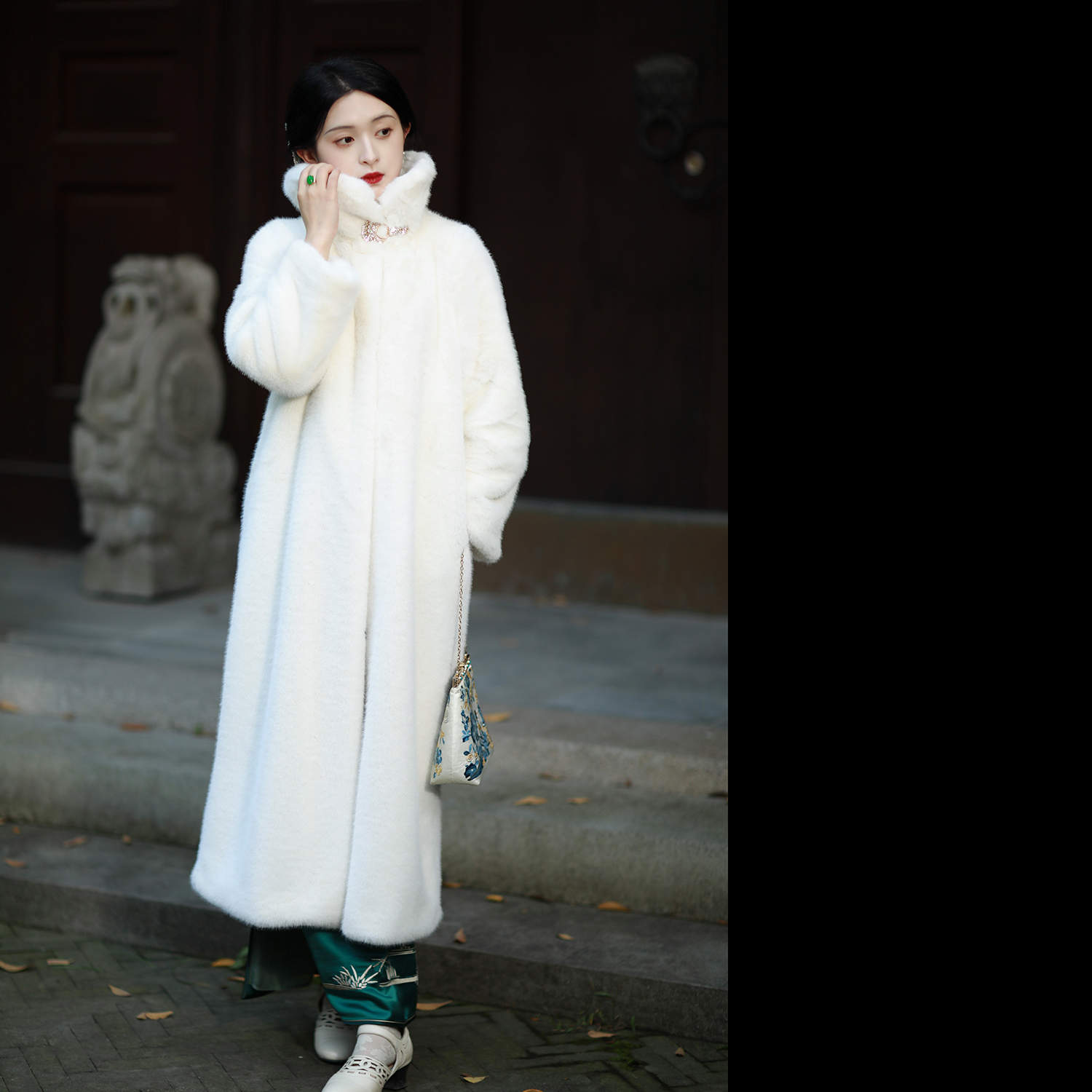 玉枕香丨一城风絮丨宽松翻领大衣