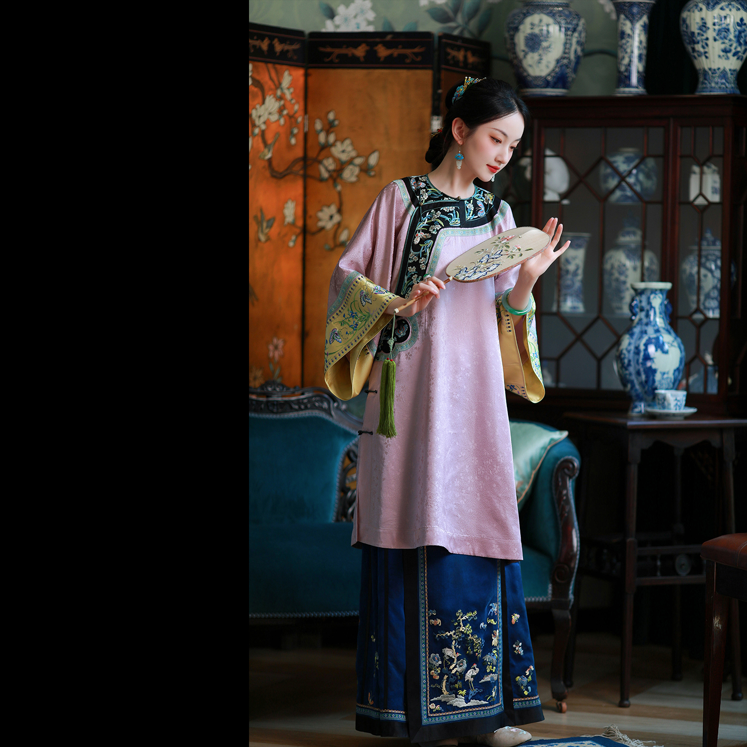 婉月晴烟丨一城风絮丨真丝女袍