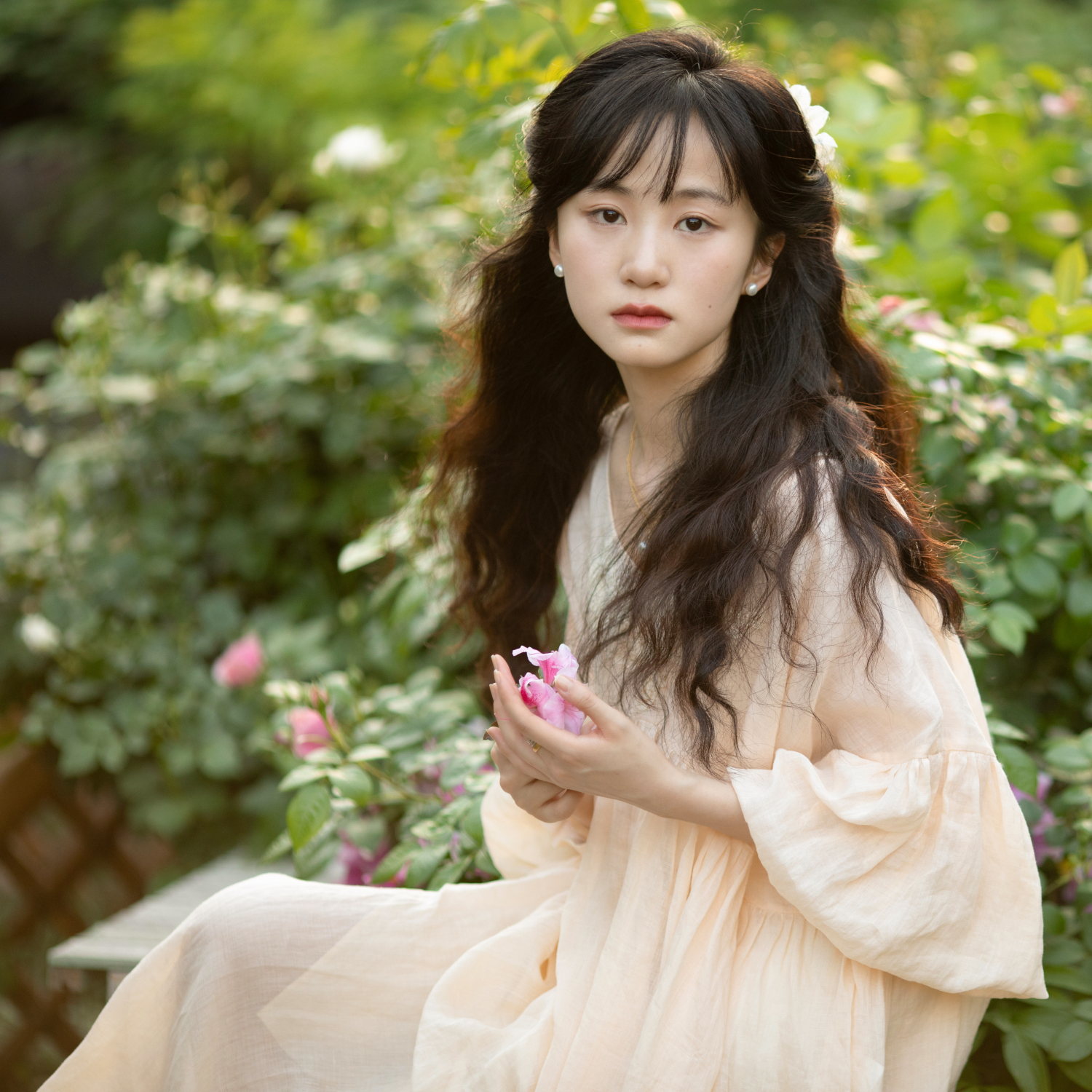 暖云舒影丨一城风絮丨苎麻连衣裙