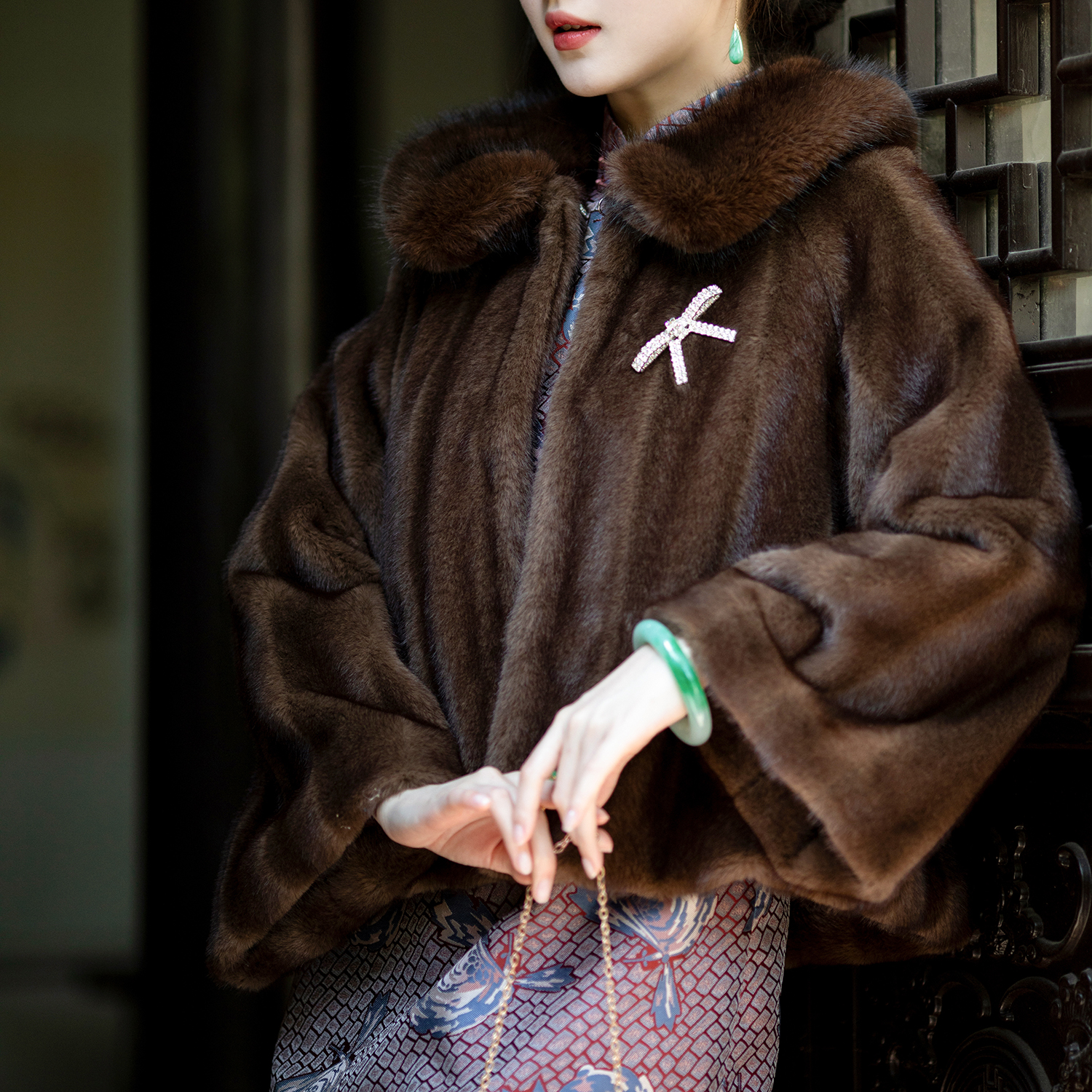 微甜摩卡丨一城风絮丨仿皮草外套