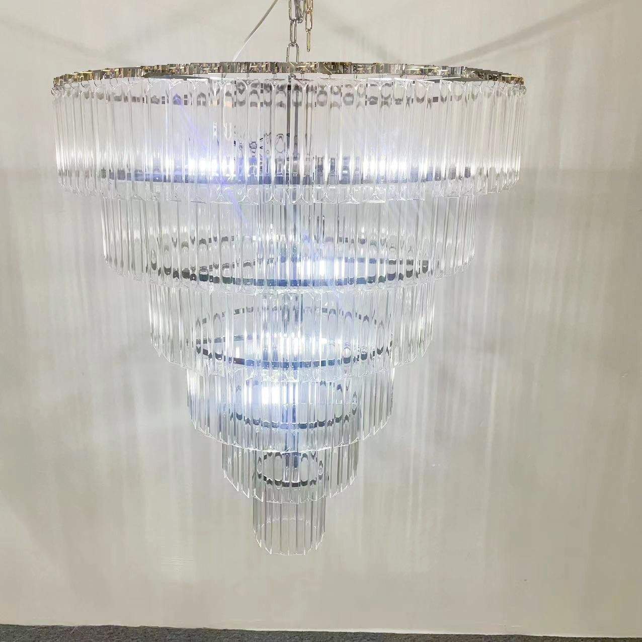 婚礼多层水晶冰条吊灯