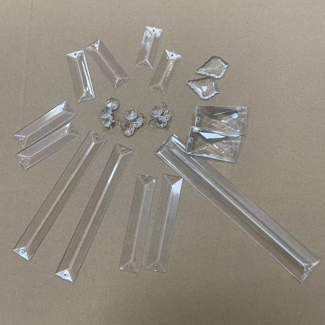 冰条片配件多层吊灯冰晶路引配件