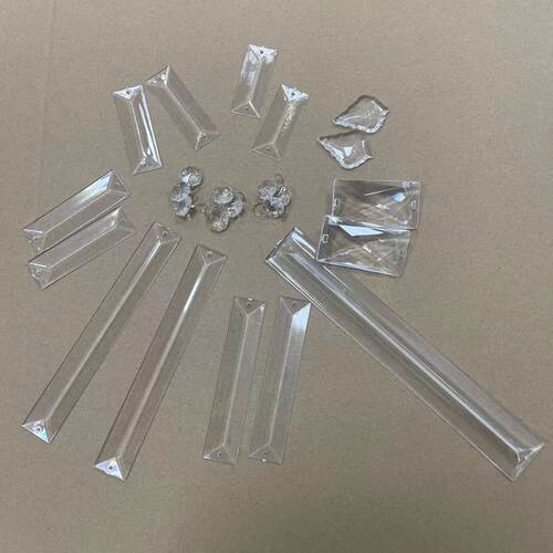 冰条片配件多层吊灯冰晶路引配件