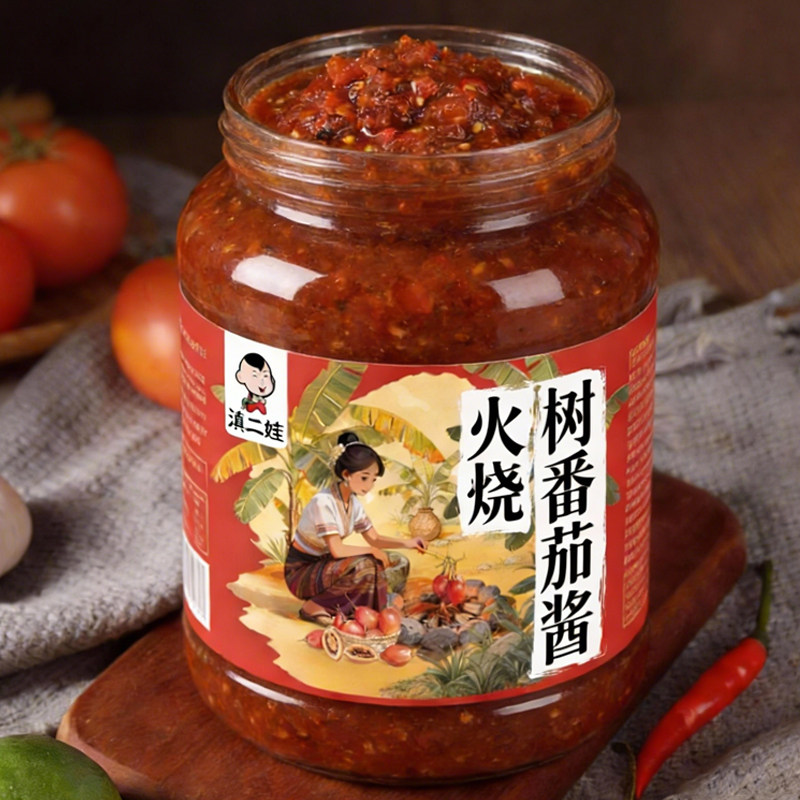 滇二娃火烧树番茄酱酸辣拌饭拌面拌菜酱辣椒酱剁椒酱下饭菜傣味,粮油调味/速食/干货/烘焙,下饭/拌饭酱/拌饭料,淘宝优惠券,粉丝福利购,淘宝优惠卷