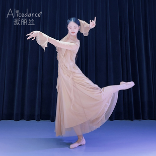 现代舞蹈服套装飘逸舞蹈连衣裙2025新款古典舞演出服吊带大摆裙女