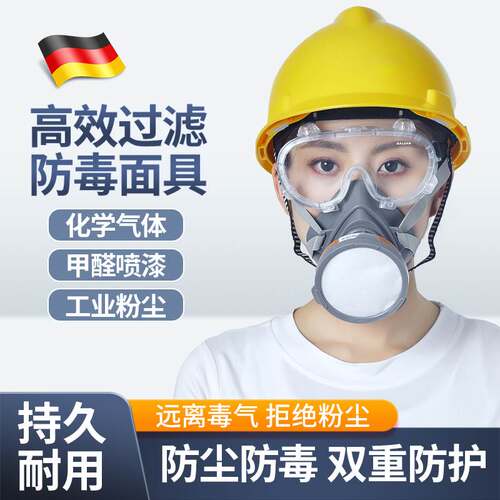 德国防毒面具全面罩喷漆专用防化工气体尘毒活性炭自吸过滤式口罩