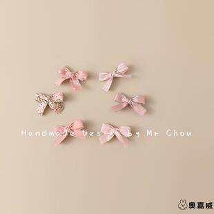 韩系宝宝蝴蝶结发夹儿童粉色发饰婴儿小夹子女童卡子头饰刘海发卡