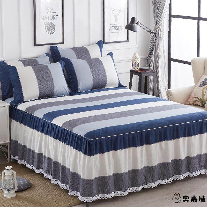 纯棉床罩床裙式单件三件套全棉防滑单独床套床单2025年新款高档,床上用品,床裙,淘宝优惠券,粉丝福利购,淘宝优惠卷