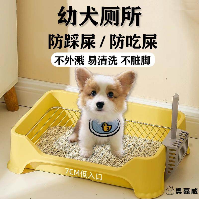 小型犬厕所小狗幼犬专用防踩屎12mm小号迷你尿盆比熊博美狗砂盆