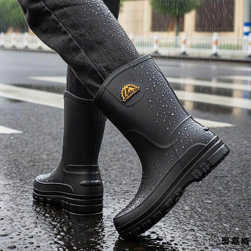 水鞋防滑雨鞋厨房男春秋耐磨塑胶
