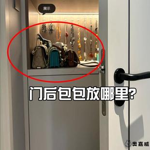 门后帽子怎么放?竖排挂钩免打孔下铺折叠衣帽钩承重衣架帽子强力