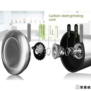 厨房胡椒研磨器碳钢芯锈钢家用手动研磨瓶花椒粉现磨黑胡椒