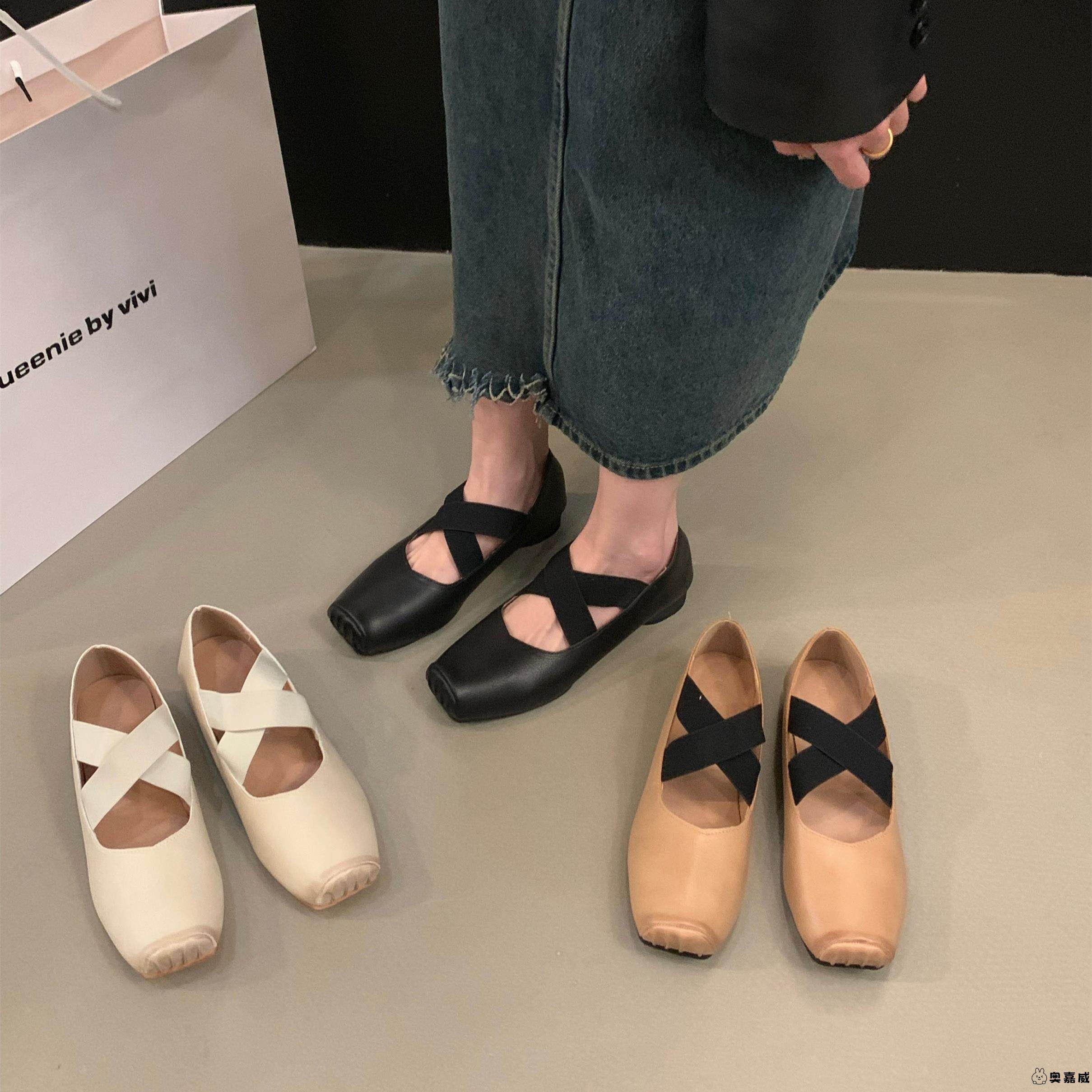 法式低跟方头芭蕾舞鞋女鞋子2025新款秋季复古玛丽珍春秋平底单鞋,女鞋,玛丽珍鞋,淘宝优惠券,粉丝福利购,淘宝优惠卷