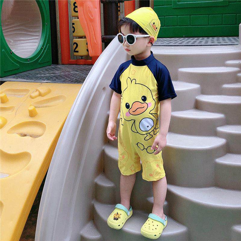 中性婴幼儿儿童吸湿连体泳衣男童