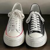 男鞋 厚底帆布鞋 小众厚底做旧脏脏鞋 个性 男款 设计感乞丐小脏鞋 板鞋