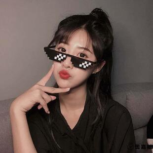 儿童像素马赛克墨镜搞怪眼镜网红拍照表演男童女童遮阳宝宝太阳镜