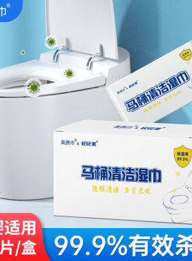 马桶消毒湿巾杀菌率99.9%HPV消杀母婴可用便携装消毒湿巾100片