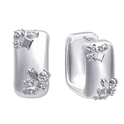 ATELIERSO倪索925纯银方形耳圈