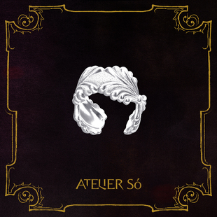 ATELIERSO 25AW扇形钉砂S925纯银戒指【董洁同款】