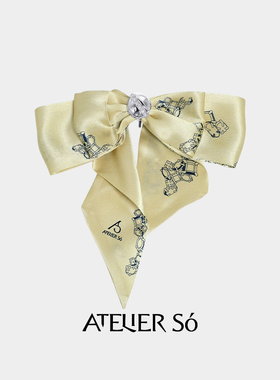 ATELIERSO倪索 24SS 胶囊系列-咖啡棕/鹅黄色蝴蝶结发饰