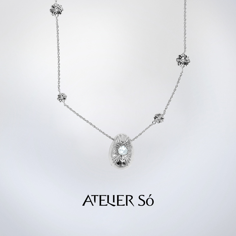 ATELIERSO925纯银蛋型古典项链