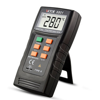 胜利温度表器热电偶专用仪表 DM6801A温度计 测温仪 点温仪