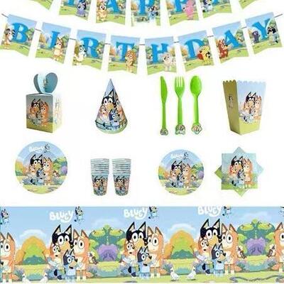 Bluey's birthday party supplies disposable cutlery Paper