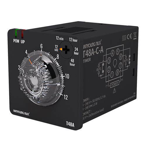 韩荣T48A-1B-A时间继电器T48A-12B-A定时器T48A-3B-A T48A-6B-A