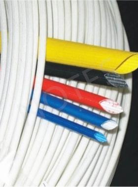 矽质管4000V纤维套管高温套管 内径2.2mm防火管阻燃管自熄管外胶