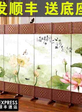 屏风隔断帘客厅房间卧室遮挡家用装饰简易挡门板折叠推拉特价清仓