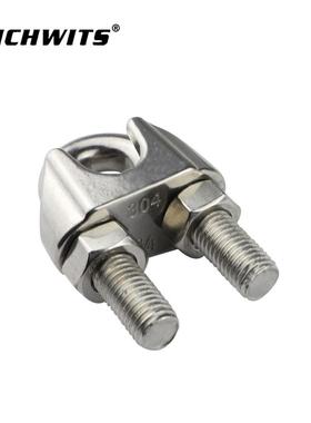 RICHWITS不锈钢美式玛钢卡头 钢丝绳夹头 钢丝绳卡头 u型卡扣绳夹
