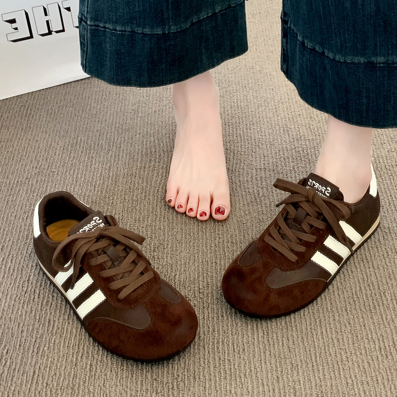 爆款经典巨好看德训鞋女款2025秋季新款百搭休闲运动阿甘女鞋秋鞋