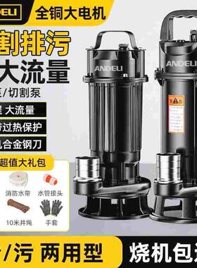 德国进口安德利切割式污水泵抽粪沼气泥浆泵排污泵家用化粪池大功