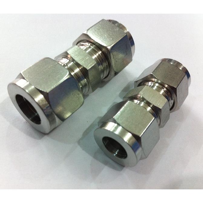 304不锈钢卡套 双头卡套直通 卡套直通中间3/4/5/6/8/10/12-25.4