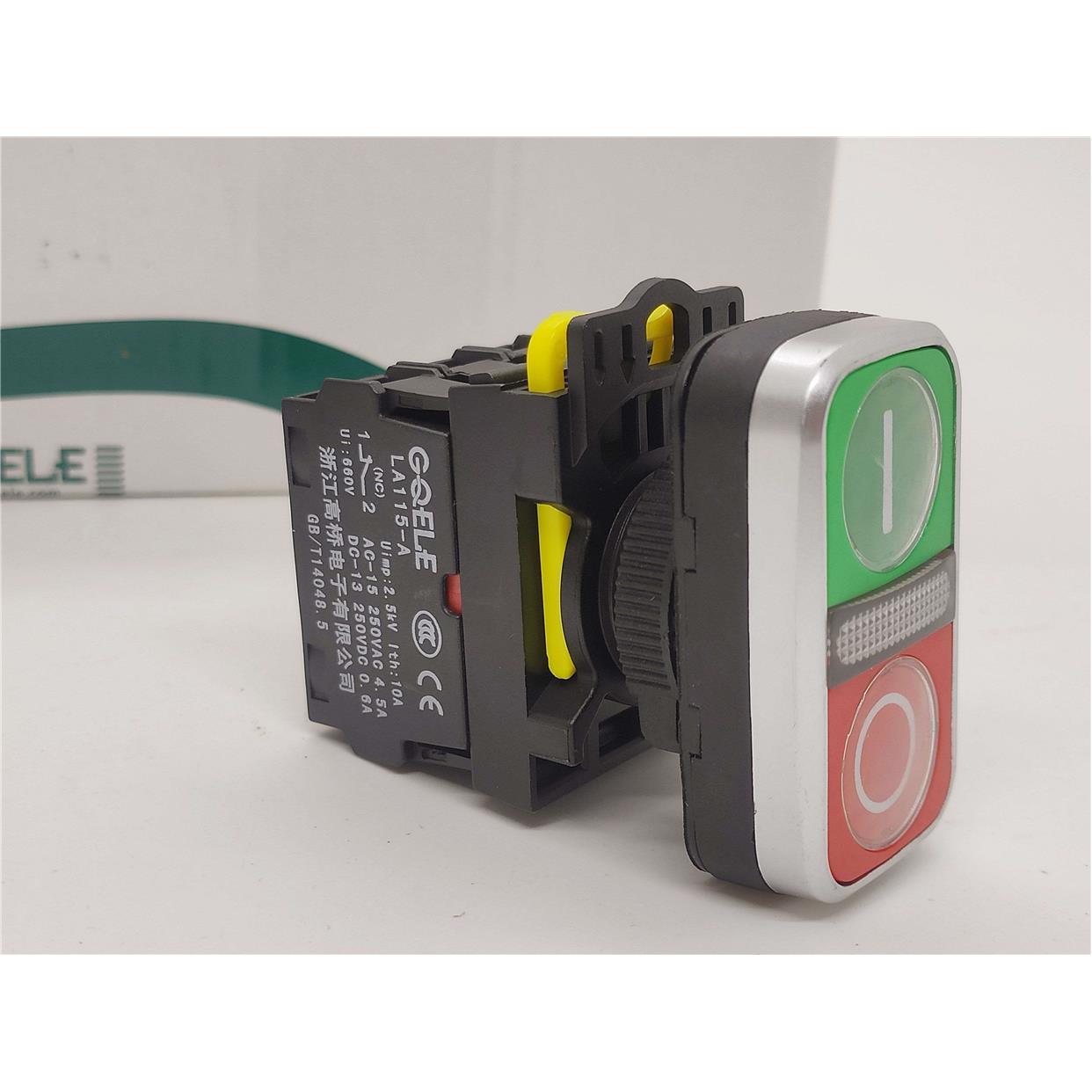 GQELE浙江高桥LA115-A5-11R1 -11RD1双键按钮 带灯开关双位按钮