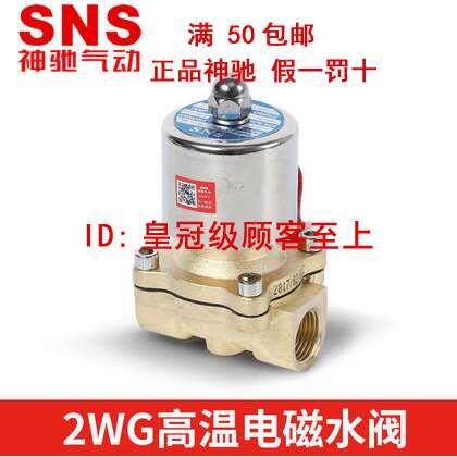SNS神驰高温全铜电磁阀2WG025 040 160 200 250-08 10 15 20 25