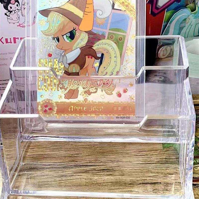 卡位盒小新品马宝莉卡片收纳盒闪透明盲盒自印摆放叶卡整理卡牌展