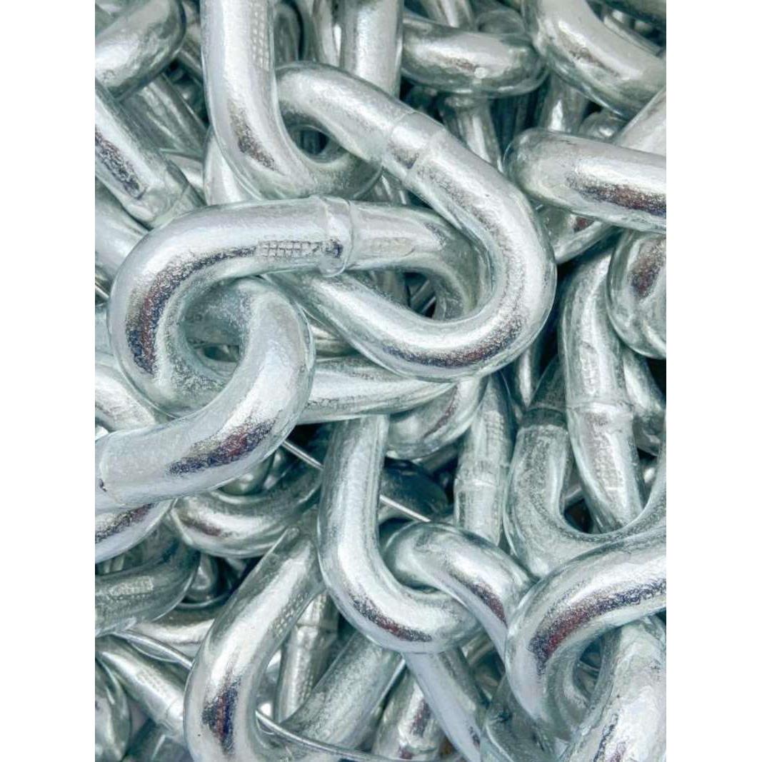 健身负重铁链船用链条镀锌大铁链无档锚链起重链条牵引链大铁环链