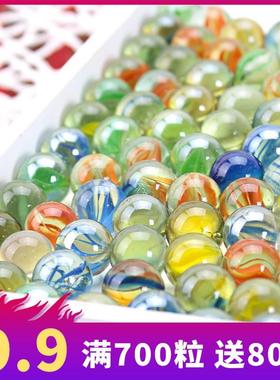 釖玻璃弹球弹铢彩色玻璃珠14mm溜溜蛋七彩色玻璃球弹铢游戏机专新