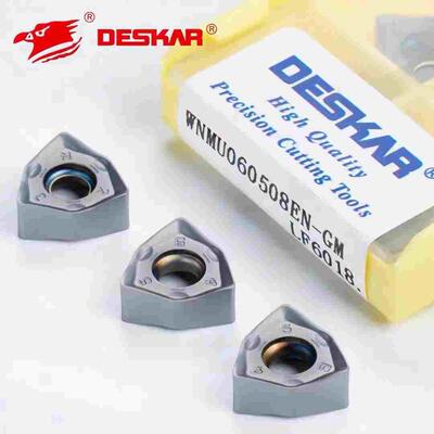 不锈钢快进给数控铣刀片WNMU060508EN-GM LF6018双面六刀尖