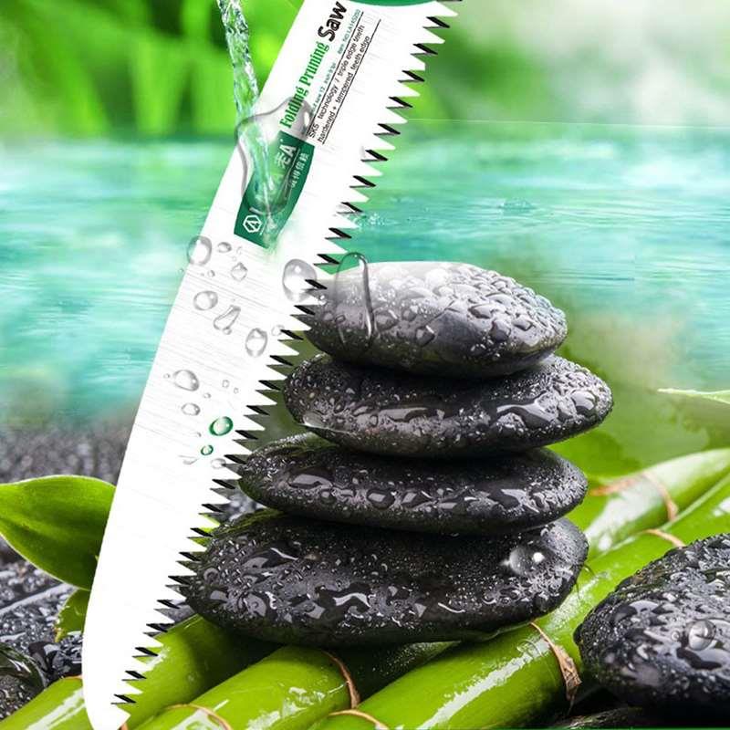 老A 家用折叠园林锯替刃户外手板锯锯片三面磨齿SK5锋利快速锯片