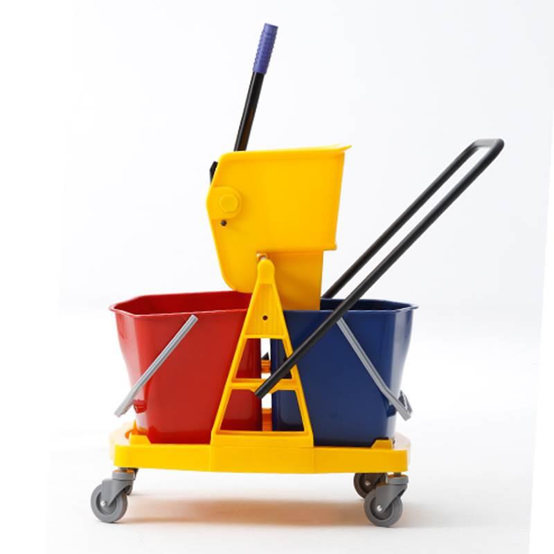 白云AF08075双桶榨水车挤水桶拖把桶甩水保洁车拖地桶清洁车酒店