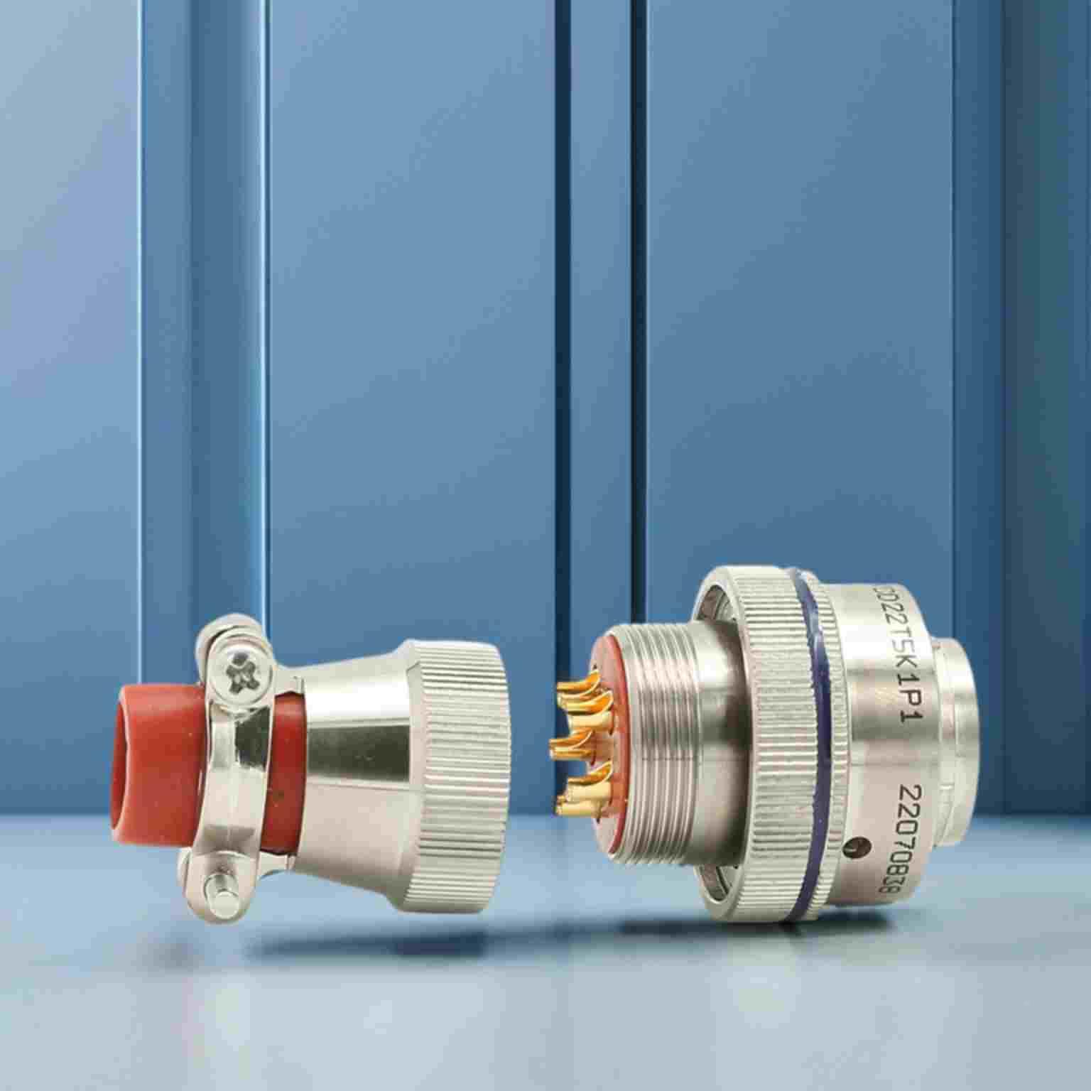 XCD22T5K1P1+XCD22F5Z1P1圆形电连接器 5芯国军标航插 连接件