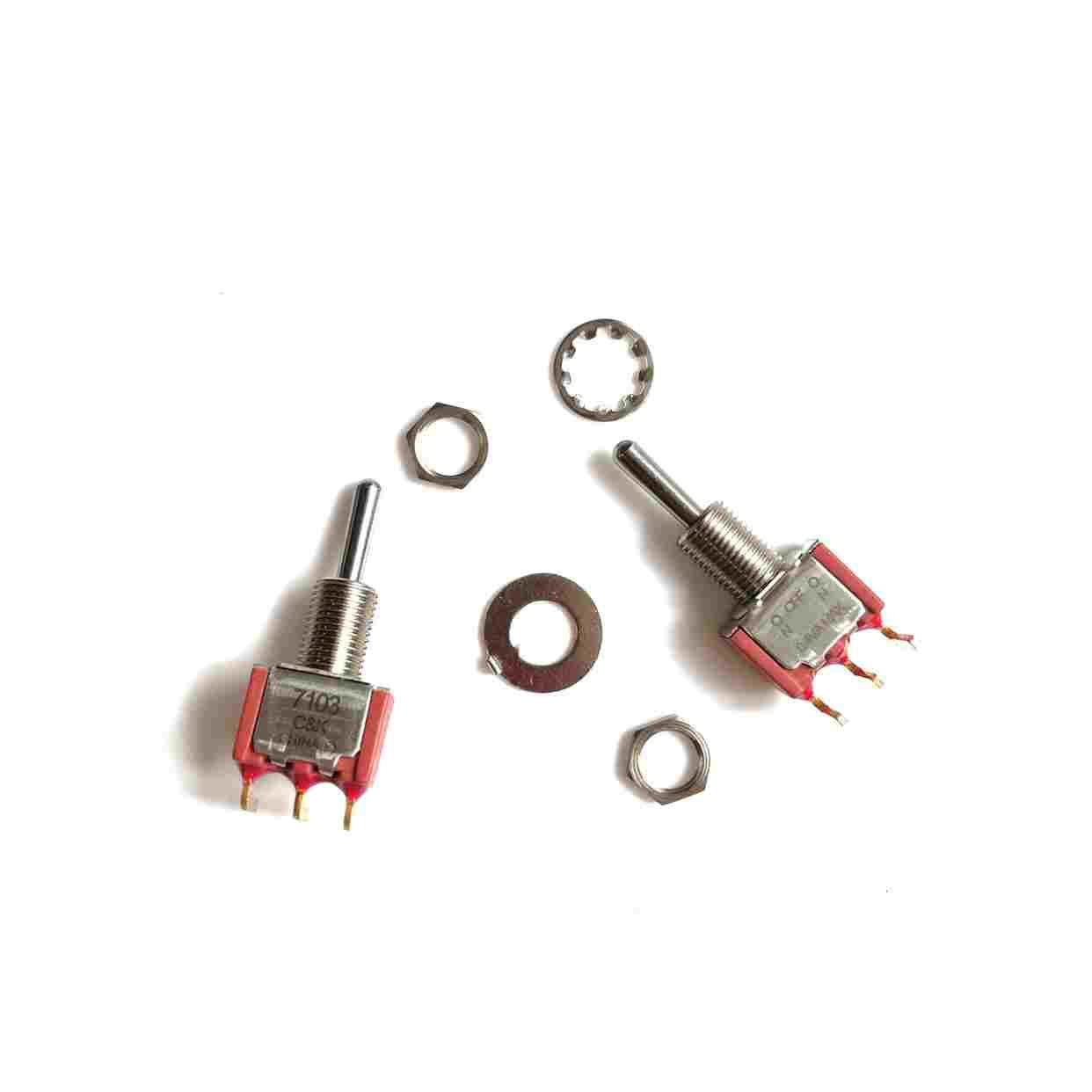 原装美国C&k 7103正弯脚3脚3档钮子开关 摇头摇臂拨动开关 0.4VA