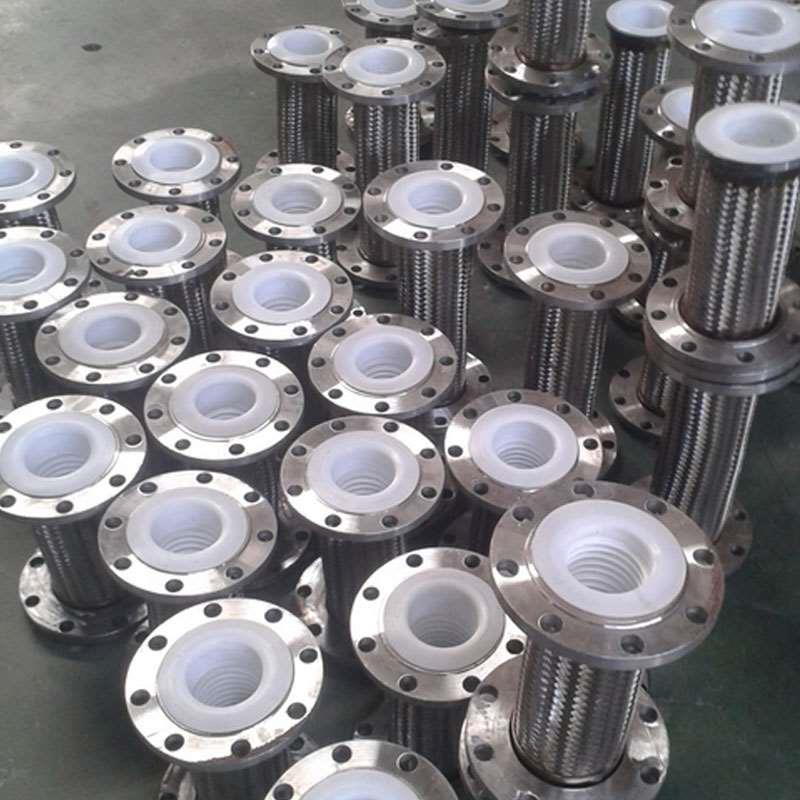 法兰不锈钢四氟金属软管 内衬四氟波纹管 DN15 DN25  DN32 DN40