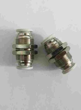 白色气动气管快插快速隔板接头穿板PM4串板PLM6/8/10弯头直角12mm