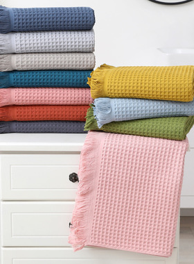 Soft cotton bath shawl 90*180 beach towel 流苏浴巾披肩沙滩巾